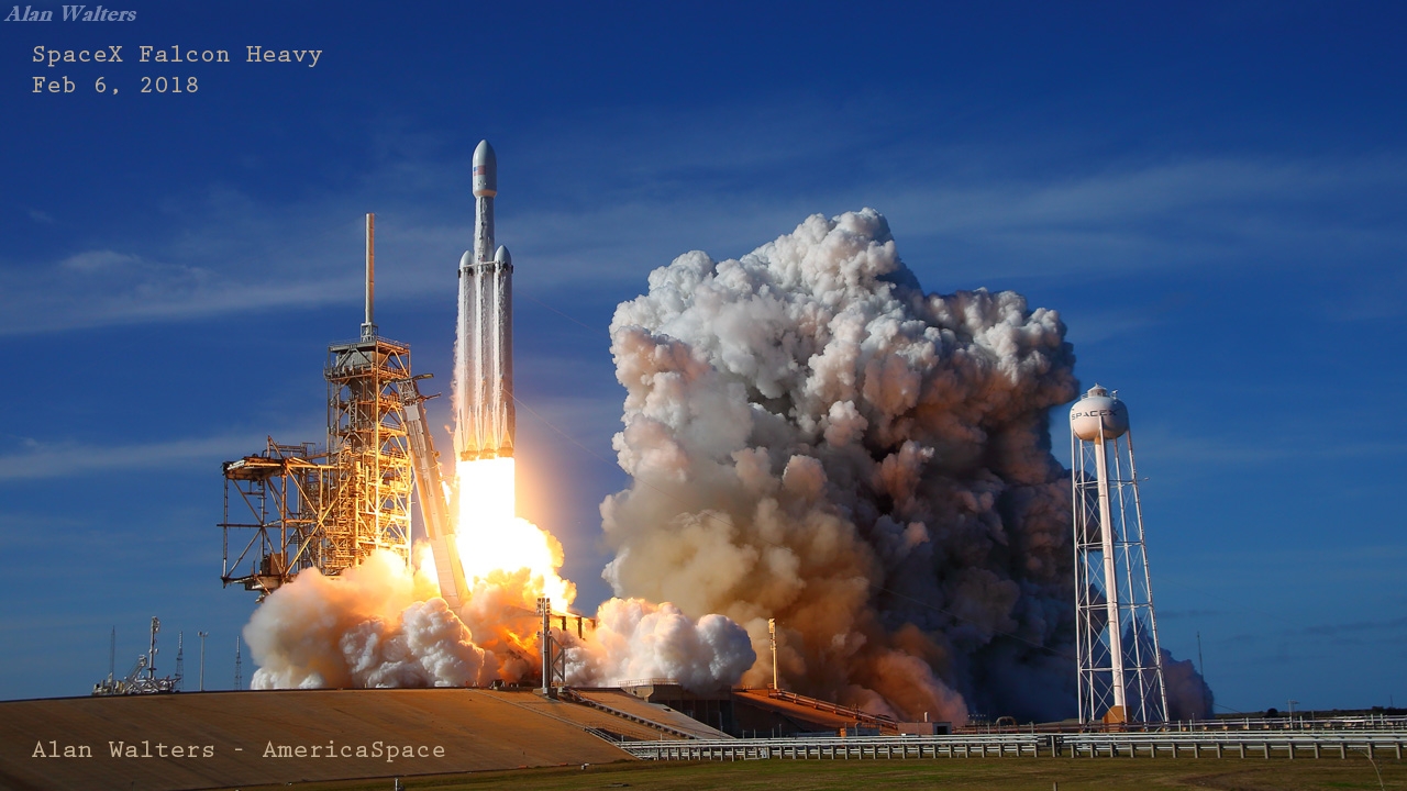 Falcon Heavy launching from Kennedy Space Center